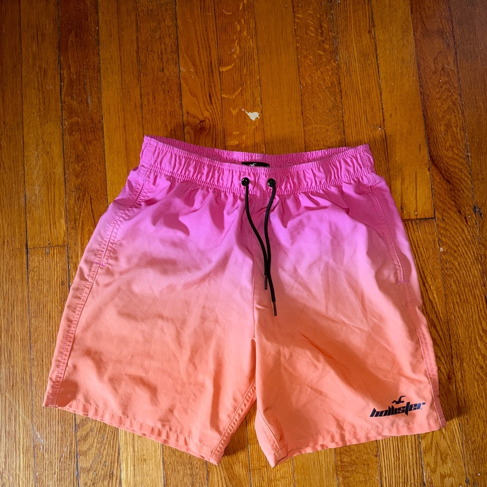 Hollister Pink and Orange Swim Shorts